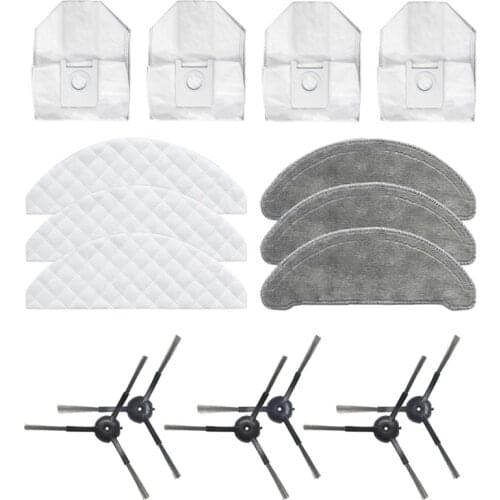 AD-Mops Cloths Dust Bags Side Brush Disposable Mops for Xiaomi ROIDMI EVE Plus Robot Vacuum Cleaner Accessories