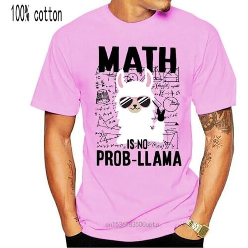 Math ItS No Prob-Llama Men T-Shirt Sport Grey Cotton S-3Xl New Trends Tee Shirt