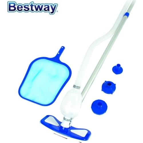 P 58237 Bestway Deluxe Maintenance Kit Multi-functiona Clean Set with Multi Adapter,Adjustable 2.79m Pole,Debris Bag for Pools