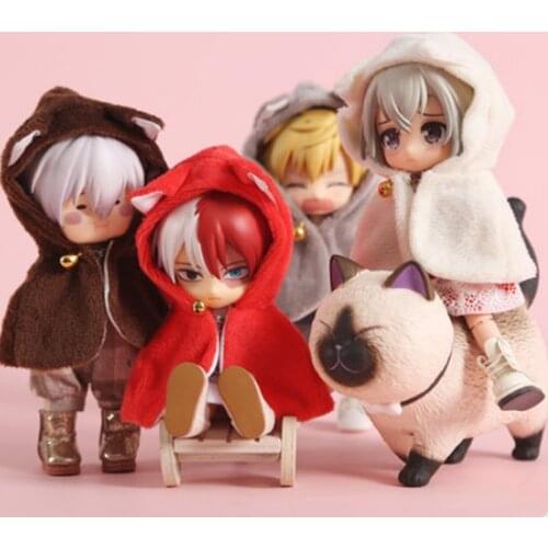 Anime Cats ear cloak OB11 Clothes costume For Figure doll clothing accessories MDZS cute limit cosplay cos gift