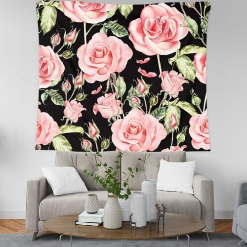 Flower series Wall Decorative Tapestries Colorful Country Style Hanging Curtain Fabric Multifunctional Decor Cloth Craft