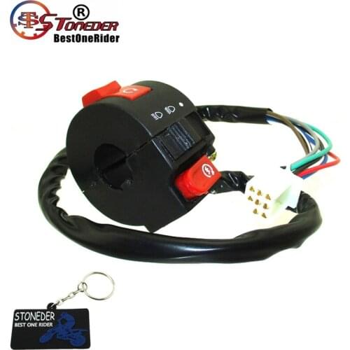 STONEDER 8 Wire Kill Light Start Switch For Chinese 50cc 70cc 90cc 110cc ATV Quad