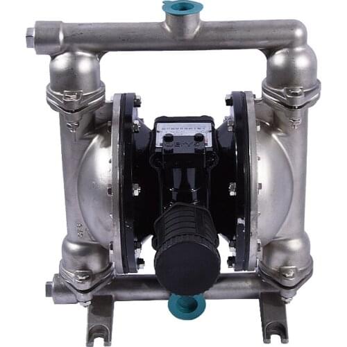 QBY-25P 304 Edible pneumatic diaphragm pump with stainless steel diaphragm ,Nitrile/PTFE F4/ F46 optional three diaphragms