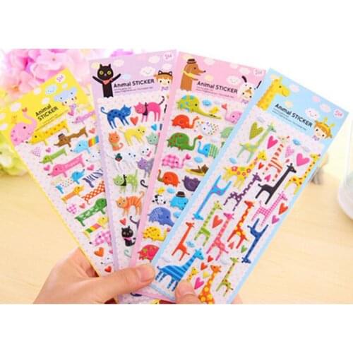 JETTING New Wholesale PC Mobile Phone Stickers Decor Laptop Skin Cartoon 3D Bubble Stickers DIY Animals Decor Sticker