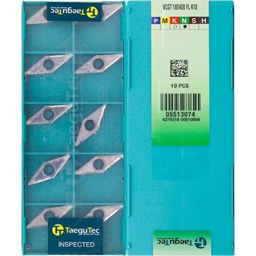VCGT160408-FL K10 100% Original TAEGUTEC carbide insert with the best quality 10pcs/lot free shipping