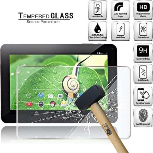 Tablet Tempered Glass Screen Protector Cover for Irulu EXpro X1a 9 Inch Anti-Scratch Tablet Computer Tempered Film
