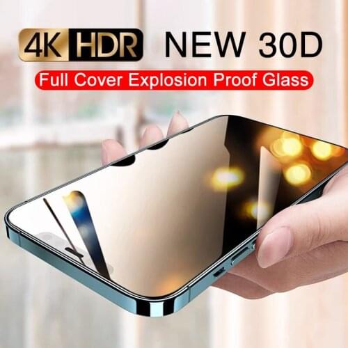 30D Full Cover Protective Glass On For iphone 12 11 PRO XS MAX X XR Screen Protector iphone 6 6S 7 8 Plus SE Tempered Glass Film