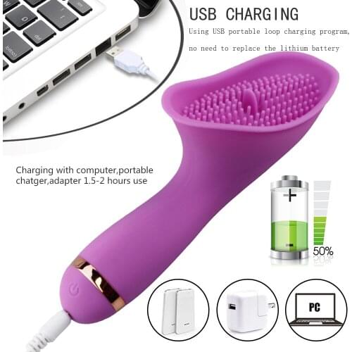 Female Adult Toy AV Rod Brush Tongue Vibrator Vaginal Clitoris Stimulator Sex Toys for Women Powerful G-spot Massage Thorn