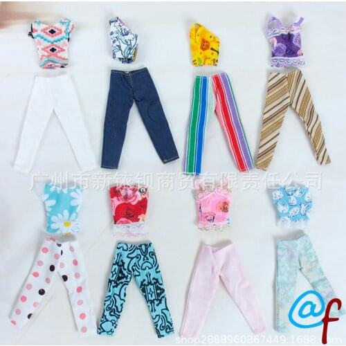 N-10 1-set Cartoon Pattern Doll Clothes Girl DIY for 1/6 OOAK Beauty Dolls Dress A Brand Head As Gift If 3sets or More