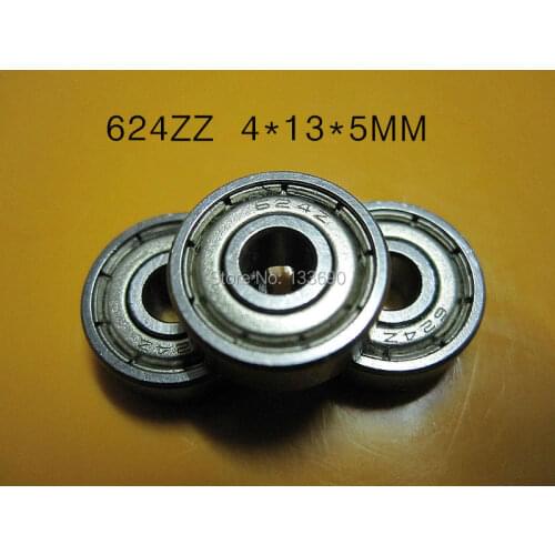 10PCS 624 624Z 624ZZ ball bearing 4*13*5 mm Carbon steel bearing 4x13x5 mm