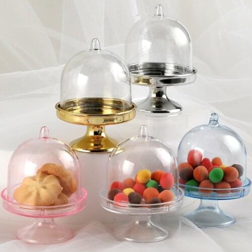 12pcs/Lot Mini Plastic Cupcake Stand Afternoon tea Pastry decoration jewelry display stand Candy box