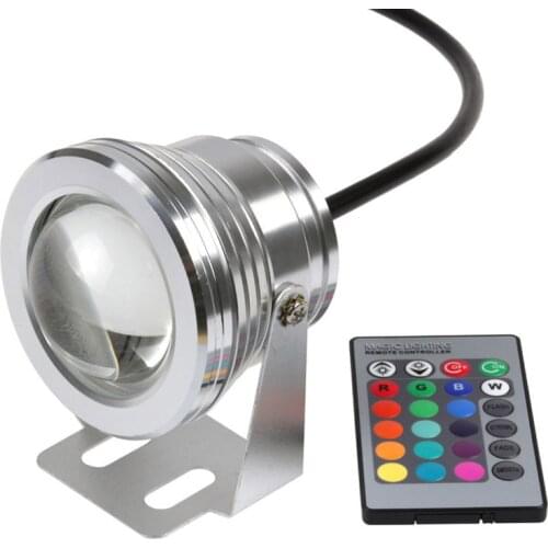 2018 new 16 Colors 10W RGB 12V LED Underwater Fountain Light for Ponds Swimming Pool Aquarium Tank LED Light Lamp Waterproof