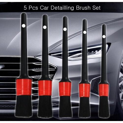 5 Pcs Car Detailing Brush Auto Cleaning Car Cleaning Detailing Set Dashboard Air Outlet Clean Brush Tools Car Wash Accessories