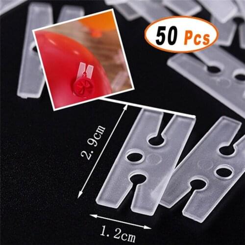 50pcs Balloon Clips Ties H Shape for Birthday Party Supplies Wedding Event Decorations Easy Sealing Balloons Convenient Clips
