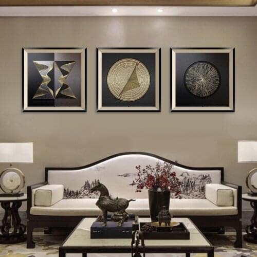 Abstract Gold Black Luxury Nordic Canvas Art Painting Home Decor Wall Art Retro Print Living Room Vintage Minimalist Picture