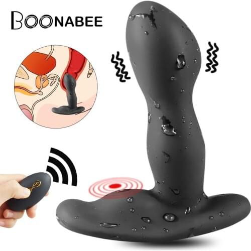 Wireless Remote Anal Dildo Vibrator Prostate Massager G-spot Stimulator 12 Speeds Charging Anal Penis Vibrator Sex Toys for Men
