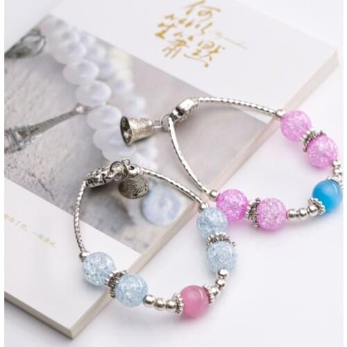 Ceramic Bracelet Female Student Simple Japanese and Korean Hipster Children Elastic Band Bell Ornament