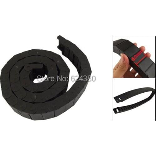 Black Plastic Towline Cable Drag Chain Wire Carrier 15*30mm 15 x 30mm R28 1000mm / 40 inch / 1M / 40"
