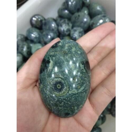 Gemstone crystal Play Madagascar Peacock Eye Green Kambaba Jasper Fossil Crystal Play natural stones and minerals