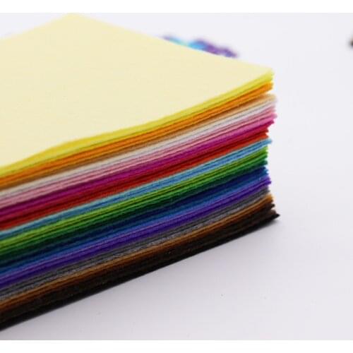 CMCYILING Felt Fabric For Patchwork Polyester Cloth 1 MM Thick Handmade Sewing fabric For DIY Dolls Felt Sheet 15*15CM