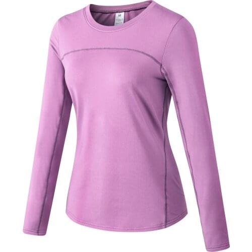 Fonoun Women Sport Running T-shirts Plus Velvet Warm Yoga Fitness High Elasticity Tight for Autumn Winter F02514