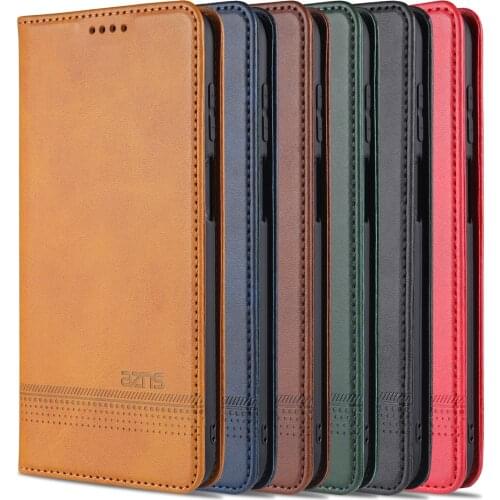 AZNS Leather Flip Case For Samsung M02 M11 M31 M51 M62 F62 NOTE 10 Lite Wallet Cards Stand Phone Cover