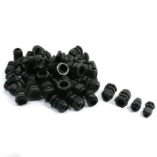 100 PCS Black PG13.5 Water Resistance Cable Gland Fixing Connector Joints Fastener