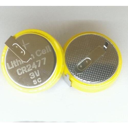 5PCS/LOT CR2477 3V 180 degree foot lithium battery new original