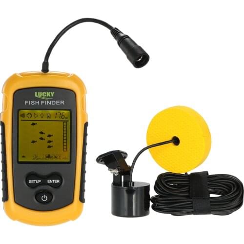LUCKY FF1108-1/FFC1108-1 Fish Finder Alarm 100M Portable Sonar LCD Fish Finders Fishing lure Echo Sounder Fishing Finder