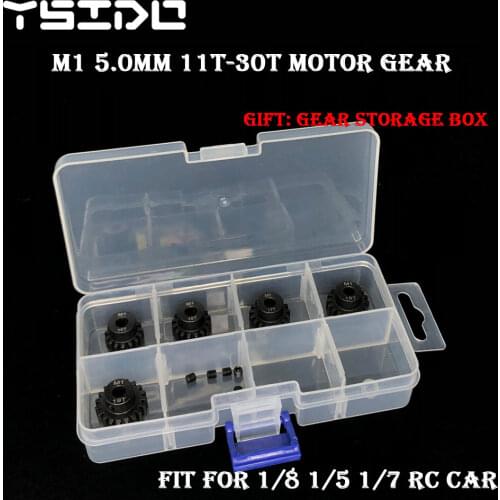 YSIDO M1 5.0mm 11T-30T Motor Gear for Traxxas X-Maxx 1/8 1/5 1/6 RC Monster Car 4585 4268 4274 4068 4092 4082 Brushless Motor