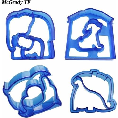 Mac New 4pcs/set Animal Cartoon Shape Sandwich Toast Bread Mold Cookie Biscuit Cholcolate Bread Mold Baking Maker Tools