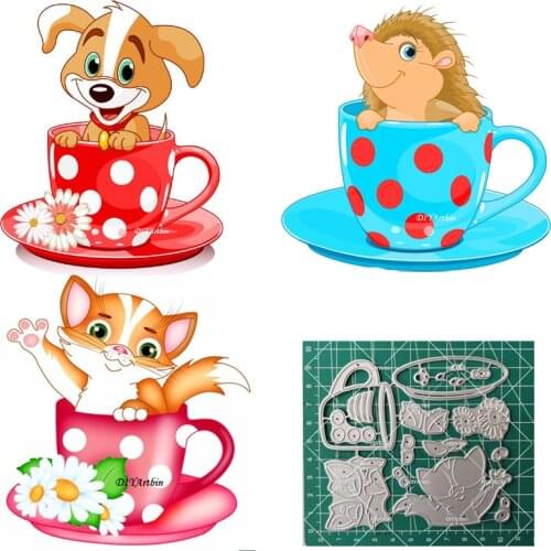 Dog Metal Cutting Dies Stencils Die Cut for DIY Scrapbooking Album Paper Birthday Card Embossing