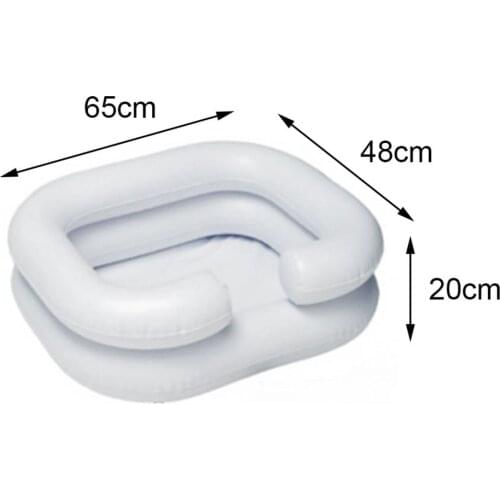 Inflatable Hair Washing Basin Portable Shampoo Tray With Drain Tube Handicap Bed Rest Aid Use Salon Treatment Hairdressing Tool