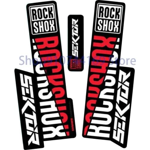 For rock shox sektor red printed sticker decals graphic adhesive forks bike 2018