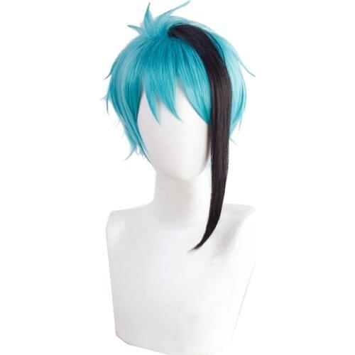 Anime Twisted Wonderland Cosplay Floyd/Jade Wig Halloween Carnival Wigs Cosplay Prop+Free Wig Cap