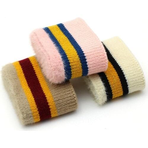 1Pcs (7x70cm) Stripe Knitted Ribbed Trim Fabric For Cuffs Collar Bottom of Sweatshirt Jacket Trousers Garment Accessories