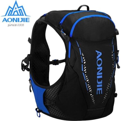 AONIJIE C9103 Black Ultra Vest 10L Hydration Backpack Pack Bag Free Water Bladder Bottle Trail Running Marathon Race