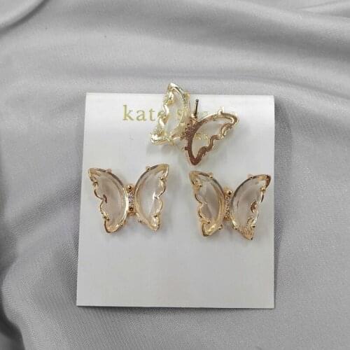 And the United States with Qingdao jewelry earring personality fashion popular zircon glass marking earring card C3