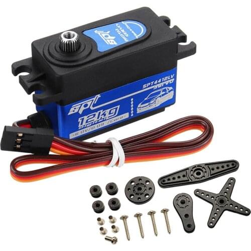 SPT4412LV 12KG 4.8-6.0V Metal Gears Digital Standard Servo JR Plug For 1/10 RC Touring Drift Car Helicopter RC Model