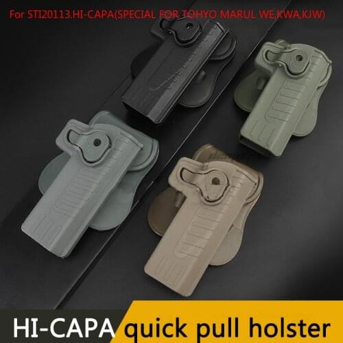 Shooting Hunting Right Hand Pistol Gun Holster for HI-CAPA Tactical Army Cs Airsoft Combat Training Holster Pouch Case