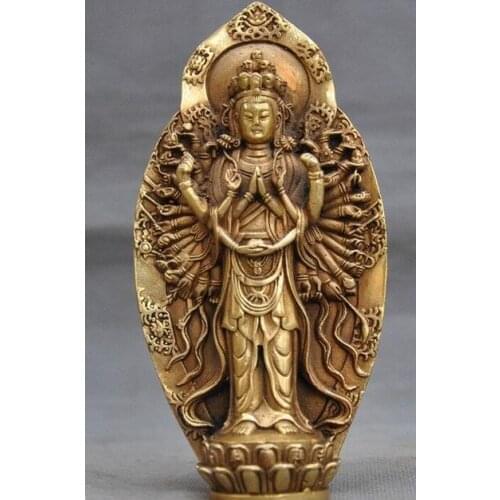 Tibet Buddhism Bronze 1000 arm Avalokitesvara Kwan-Yin GuanYin Buddha Statue