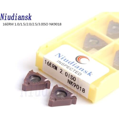 16ERM 1.0ISO 16ERM 1.5ISO 16ERM 2.0ISO 16ERM 2.5ISO 16ERM 3.0ISO NK9018 High quality Carbide inserts CNC lathe Threading inserts