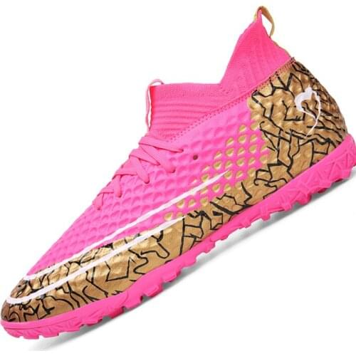 High Ankle Turf Men Soccer Shoes Kids Boys Cleats Student Training Sport Sneakers Chaussure Football Boots Dropshipping