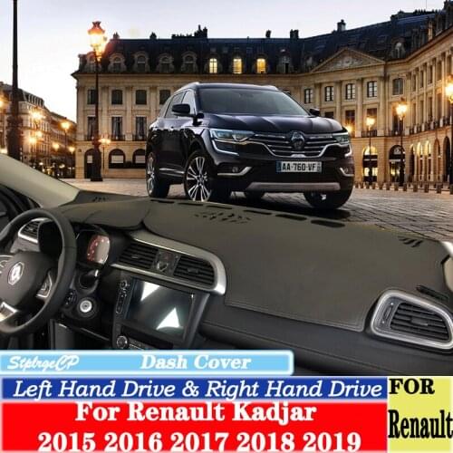 High-quality leather instrument panel protection pad and light-proof pad for Renault Kadjar 2015-2019 car styling accessories