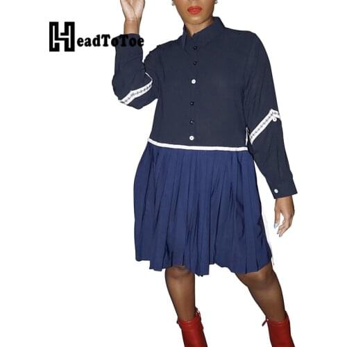 Patchwork Print Button Dip Hem Casual Fashion Tops Women Full Sleeve Turn Down Collar Knee Length Loose Long Shirts Women