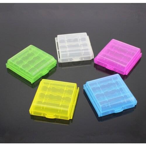 1PC DIY Battery Case Holder Storage Portable Durable Plastic For AAA/AA Rechargeable Travel Outdoor 18650 Battery Box Organizer