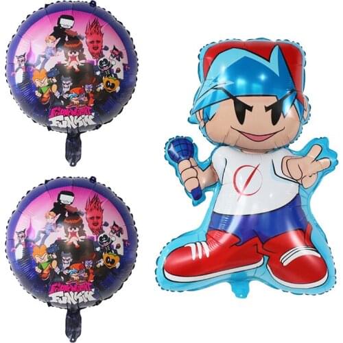 10/20/50pcs Cartoon Friday Night Funkin Foil Balloons Video Game Theme Party Birthday Party Decoration Helium Globos Kids Toys