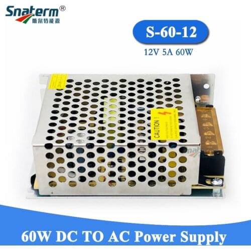 12V 5A 60W LED Driver Transformer 220V AC To DC 12 V For Electronics Led Strip Display Single Output Switching power supply
