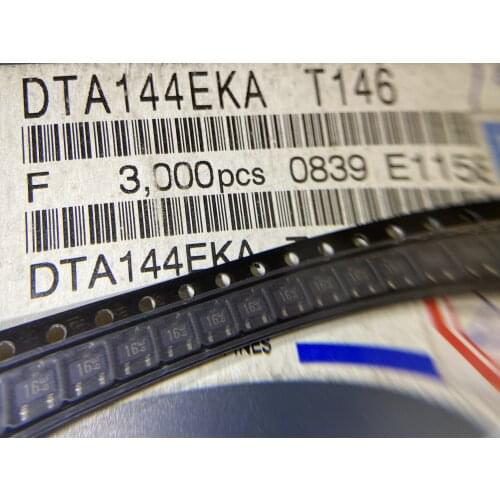 20PCS New Original DTA144EKAT146 DTA144EKA-T146 ( code: 16 ) Trans Digital BJT PNP 50V 100mA 200mW 3-Pin SMT T/R