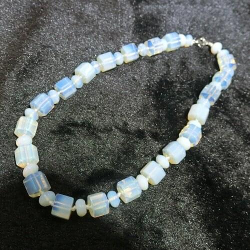 3pcs Natural Stone Opalite Green Turquoises Onyx Beads String Necklace Multicolor Multisection Beads String Energy Necklace Free